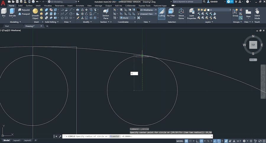 Let's create more shapes in our 2D sketch using Object Snap