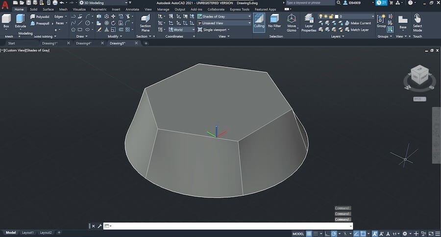 Loft will connect two 2D shapes that are parallel in any way possible