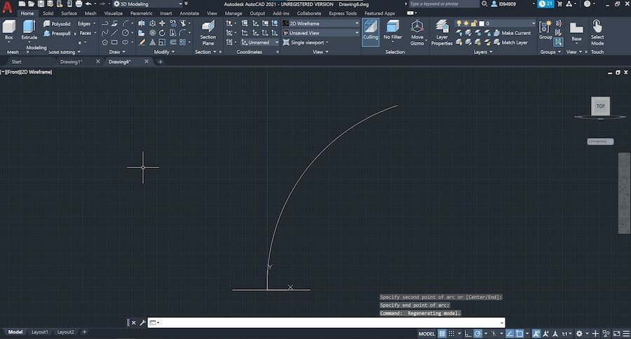 Create any polygon at the XY plane and then an arc for the sweep path