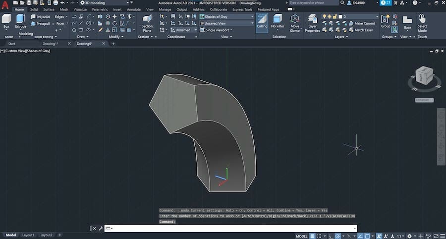 The sweep feature allows the creation of odd and complex shapes through a simple manner