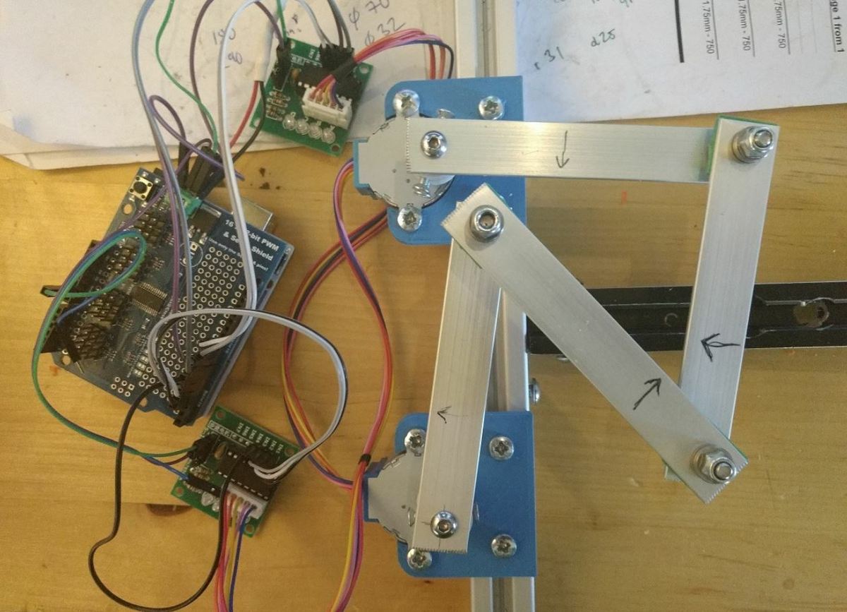 This is what the motor linkage motion system looks like