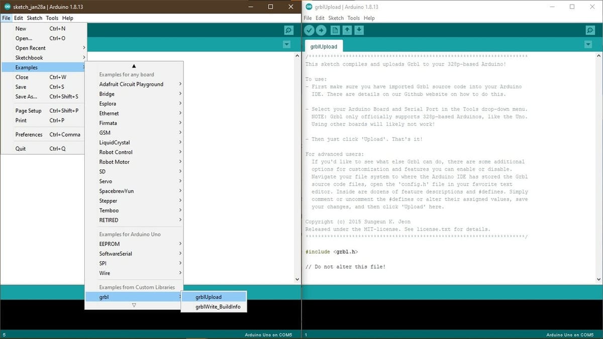 Flashing GRBL onto Arduino is the simplest part in the entire setup