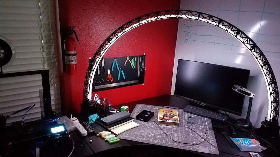 Besides looking awesome, this lamp will shine your workspace from multiple directions