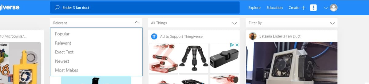 Image of Thingiverse Tips and Tricks: Find Better Models, Faster: Tip # 4. Use the Filters