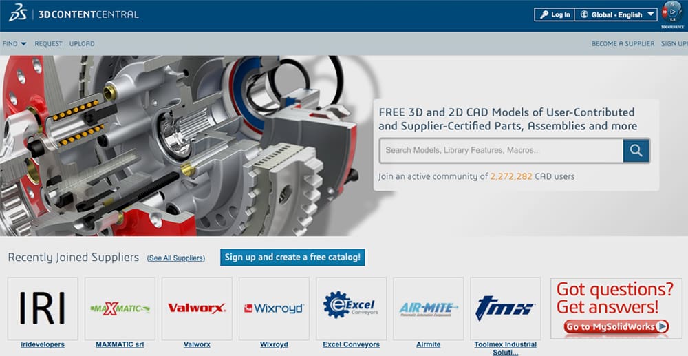 Image of The Best Sites for Mechanical 3D Prints / 3D Printed Mechanical Parts: 3D Content Central