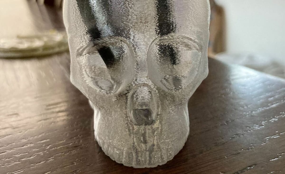 This PETG filament is very clear, especially when printed with minimal walls and infill