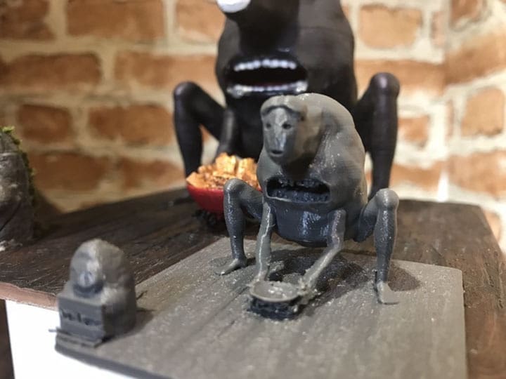 3D printed No-Face but without the magically conjured gold