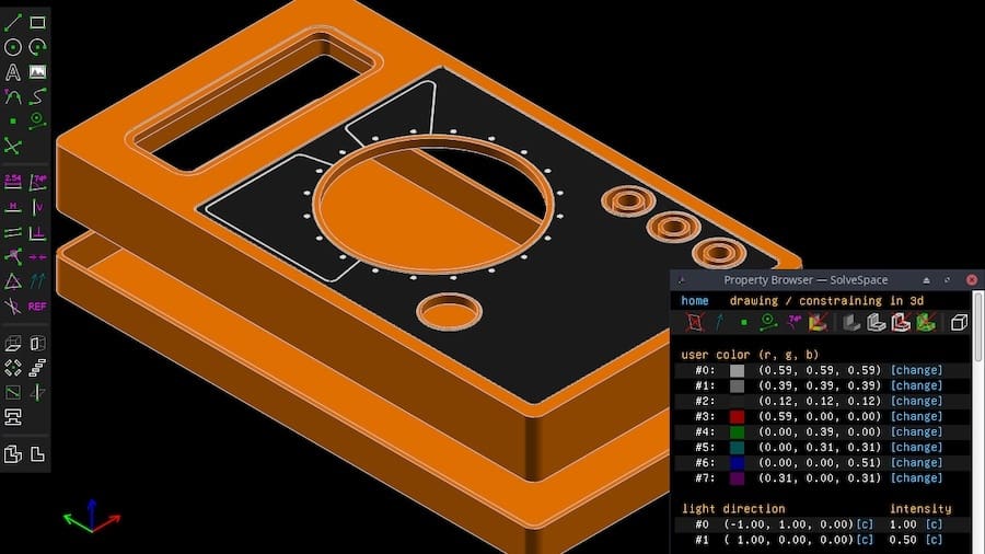 SolveSpace is a free, open-source parametric 2D and 3D CAD application