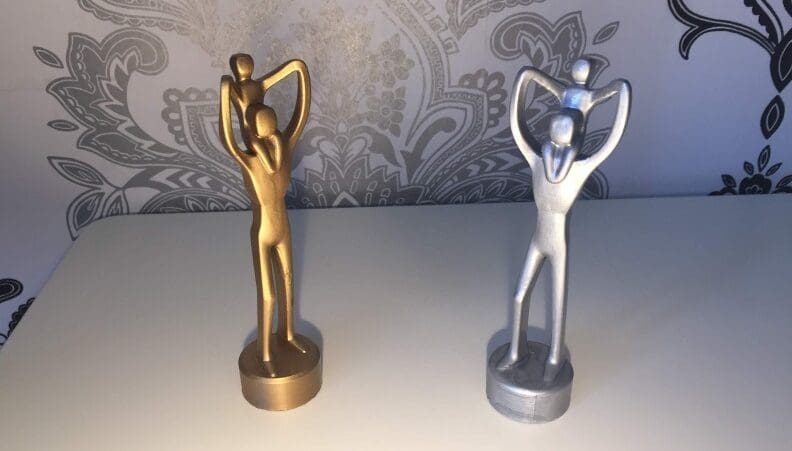 A beautiful and evocative sculpture to celebrate father and child