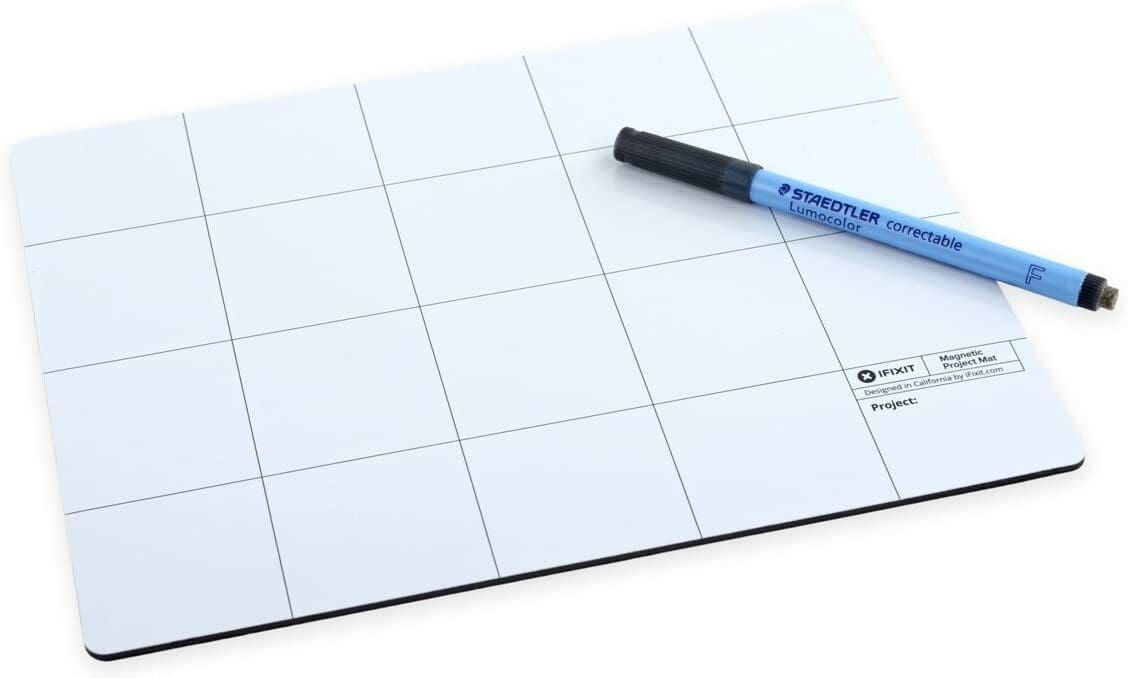 A magnetic disassembly mat saves the headache of loosing small pieces