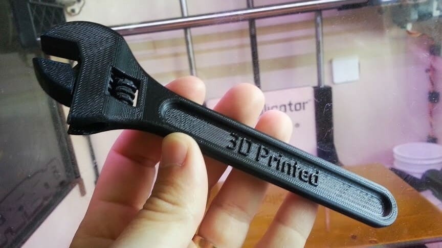 This crescent wrench comes with pre-installed, removable supports