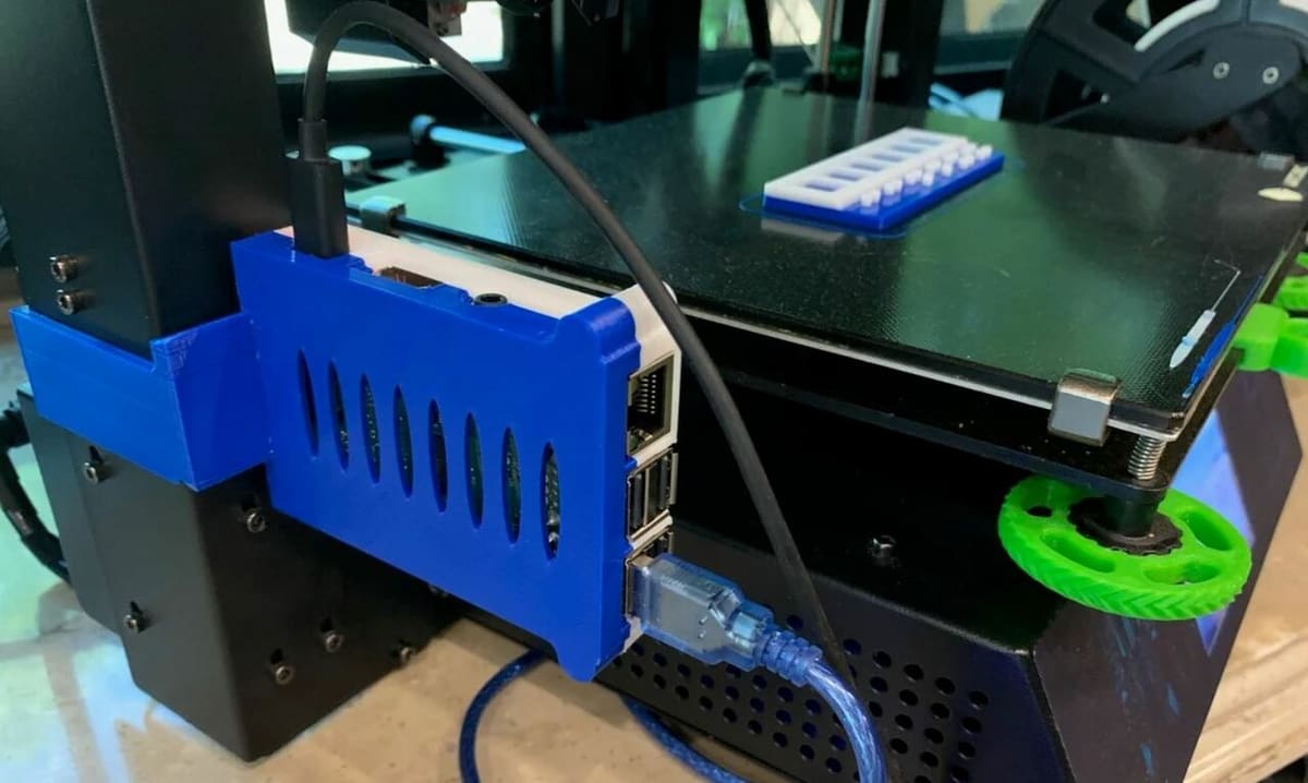 OctoPrint is a 3D printer control server that usually operates via an SBC