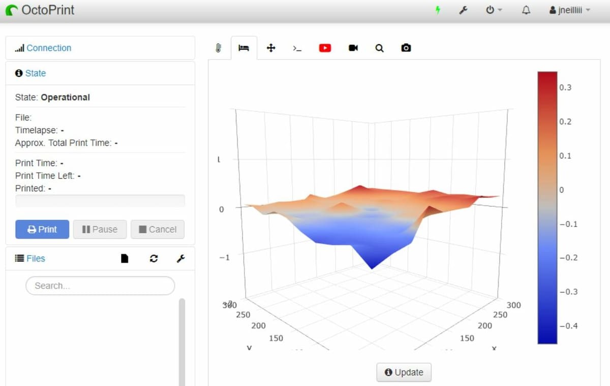 The Bed Level Visualizer plug-in uses measurements taken from your BLTouch sensor