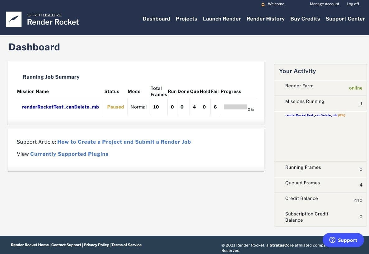 Render Rocket has a convenient web-based dashboard
