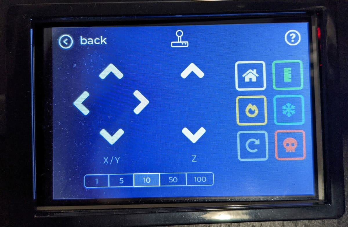 The control screen in OctoDash