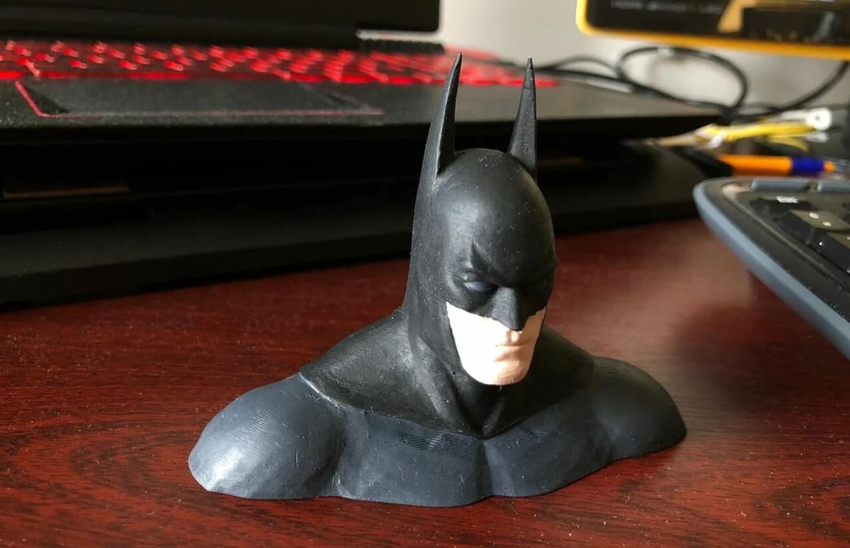 Batman should be printed at a particularly slow speed around the ears