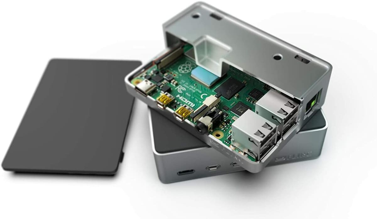 A stylish, aluminum enclosure made for the Raspberry Pi Zero, 3B, or 4