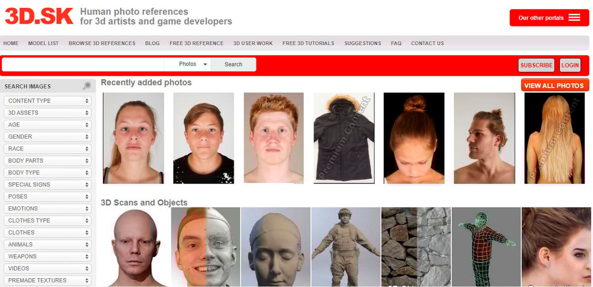 3D.sk is one of the most popular places to get human references