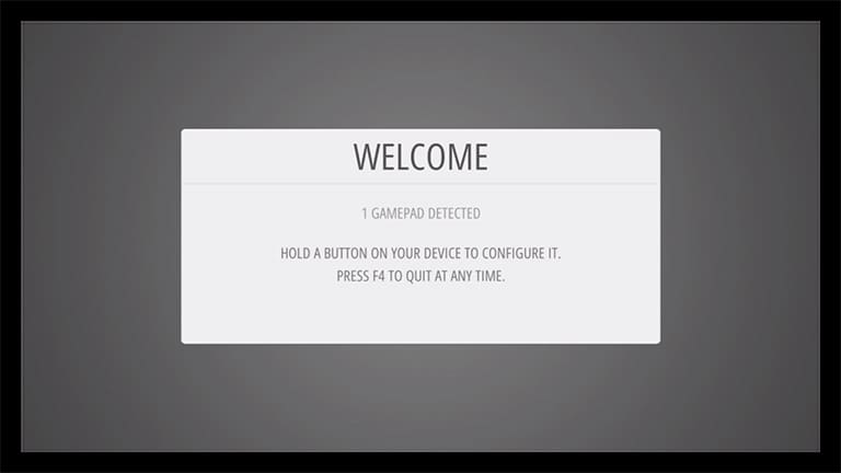 The welcome screen for RetroPie is pretty retro