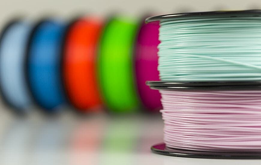 Most 3D printed parts are printed in plastic