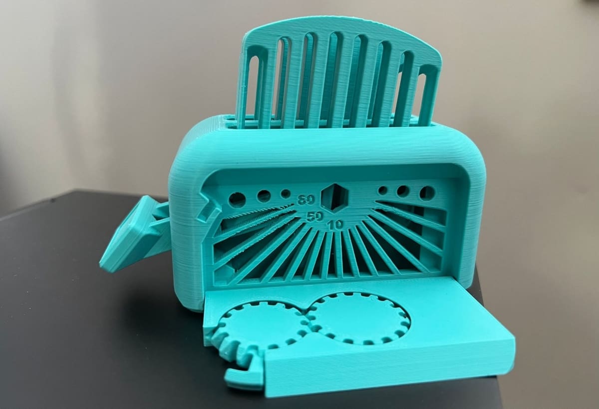 This toaster's print-in-place design features will put your printer to the test