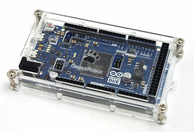 The GeauxRobot clear enclosure for Arduino Due