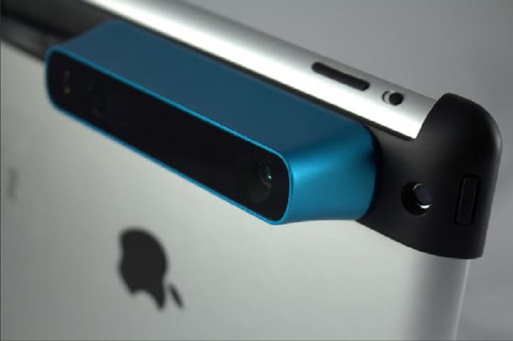 You can scan wirelessly with the Structure Core iPad attachment