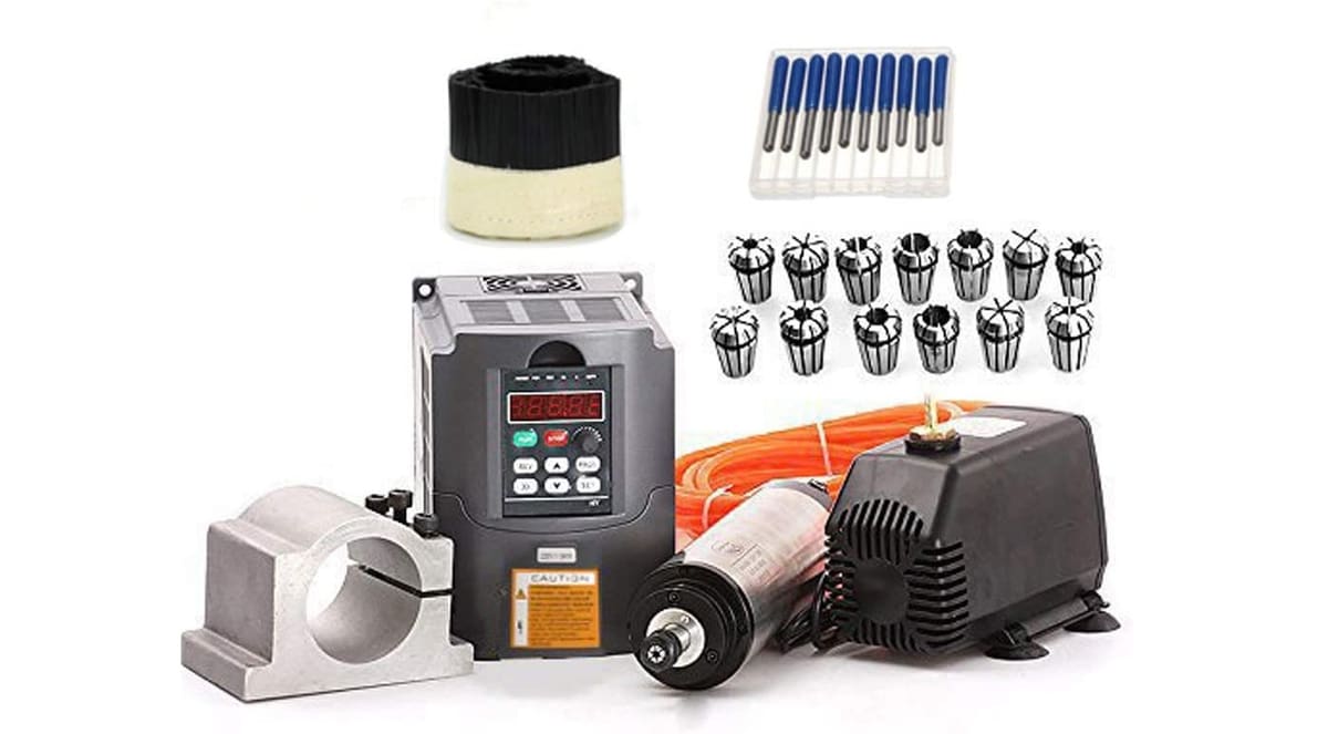 The MySweety 2.2-KW spindle motor set comes with plenty of accessories