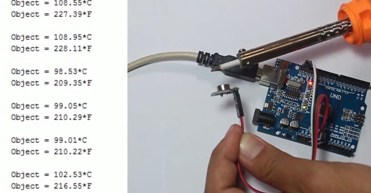 This sensor allows you to measure temperature without contact