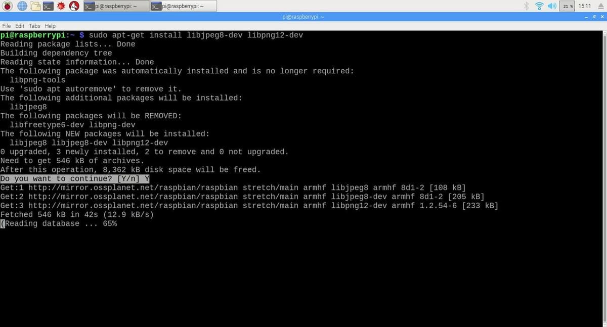 You can use the command terminal to execute any action on the Raspberry Pi
