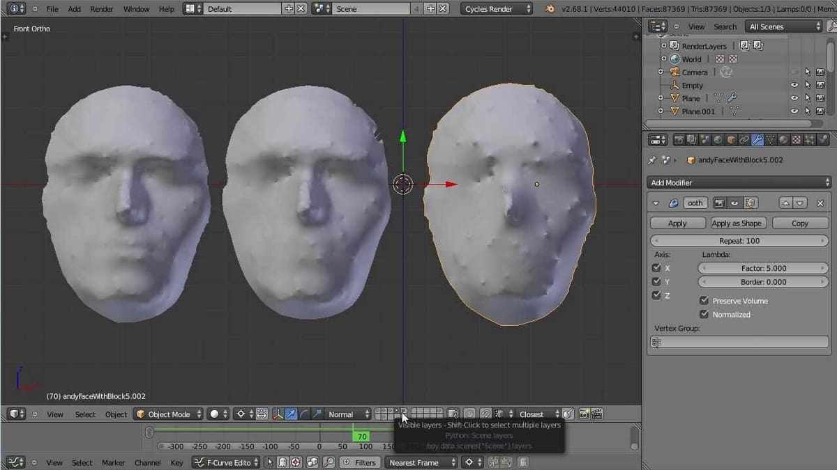 Smoothing models in Blender is useful and fun
