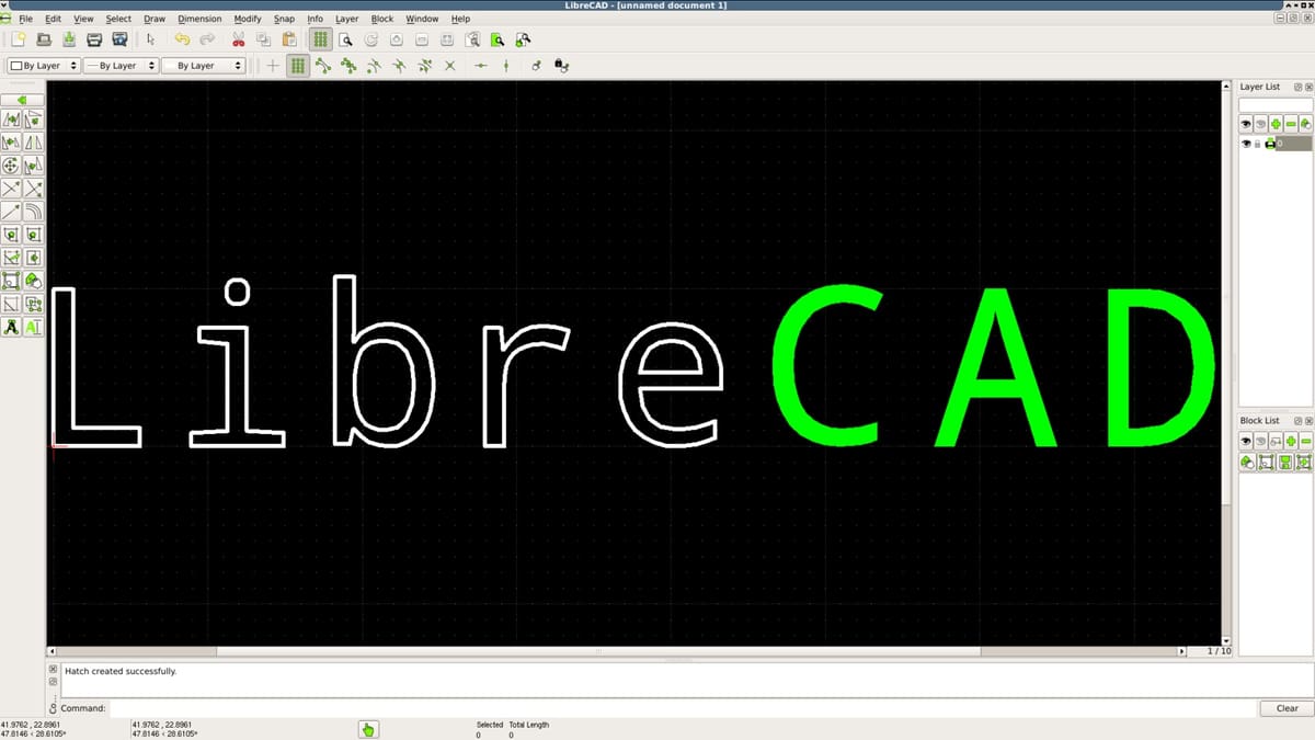 LibreCAD has a full suite of 2D drawing tools