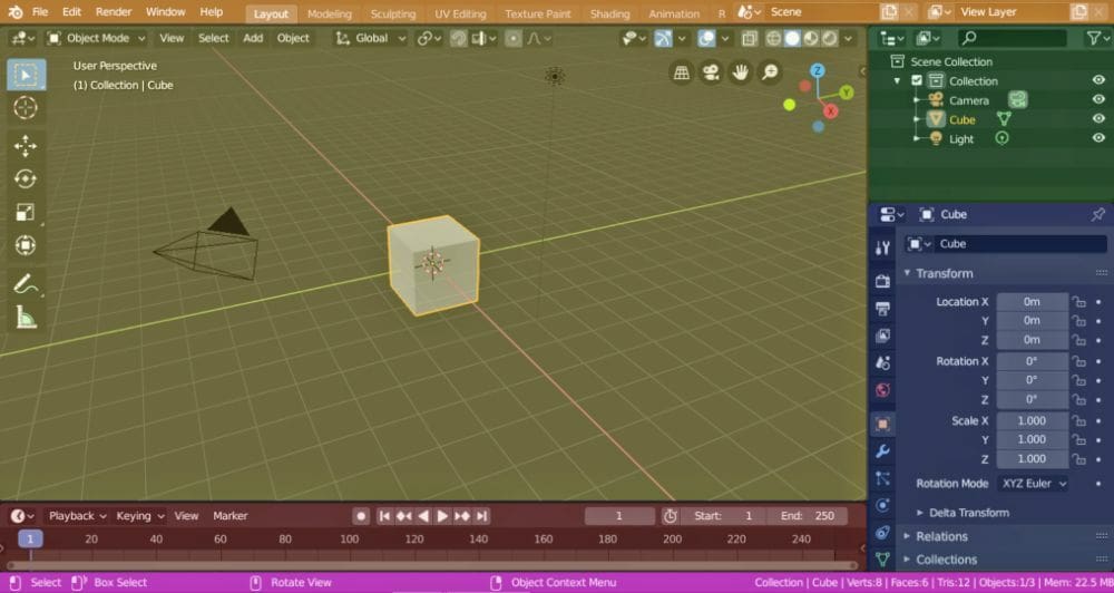 There's a lot packed into Blender's default interface