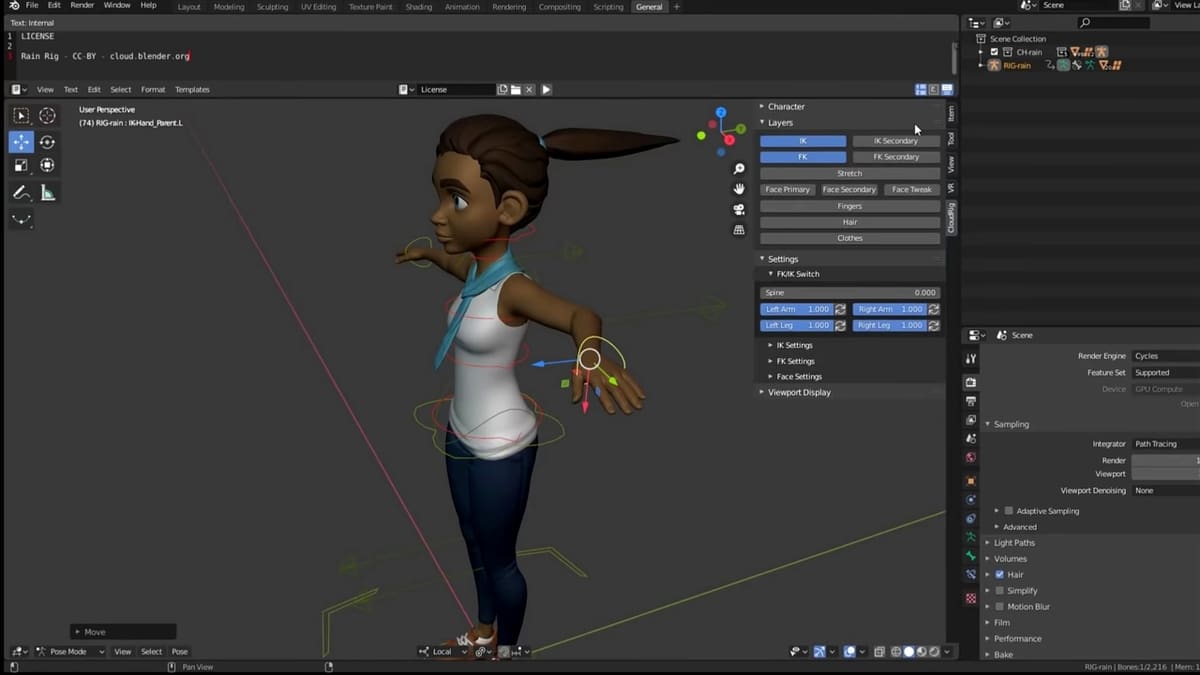 Rigging is key to animating a character