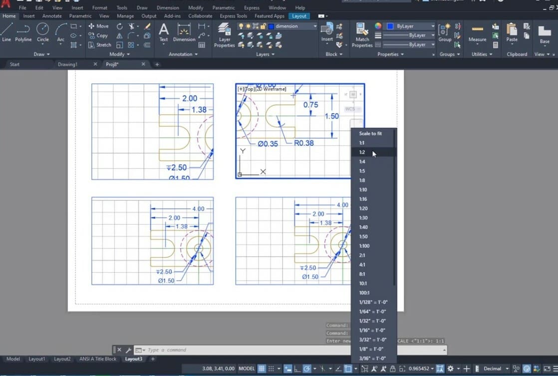 Viewports can help you visualize your drawing from all angles