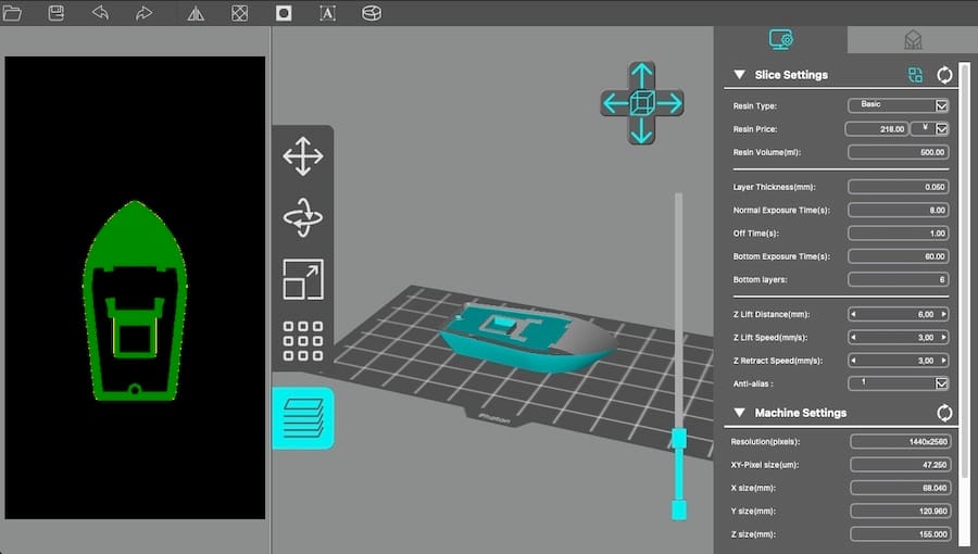 Photon Workshop allows the user to check the 2D slices individually before processing