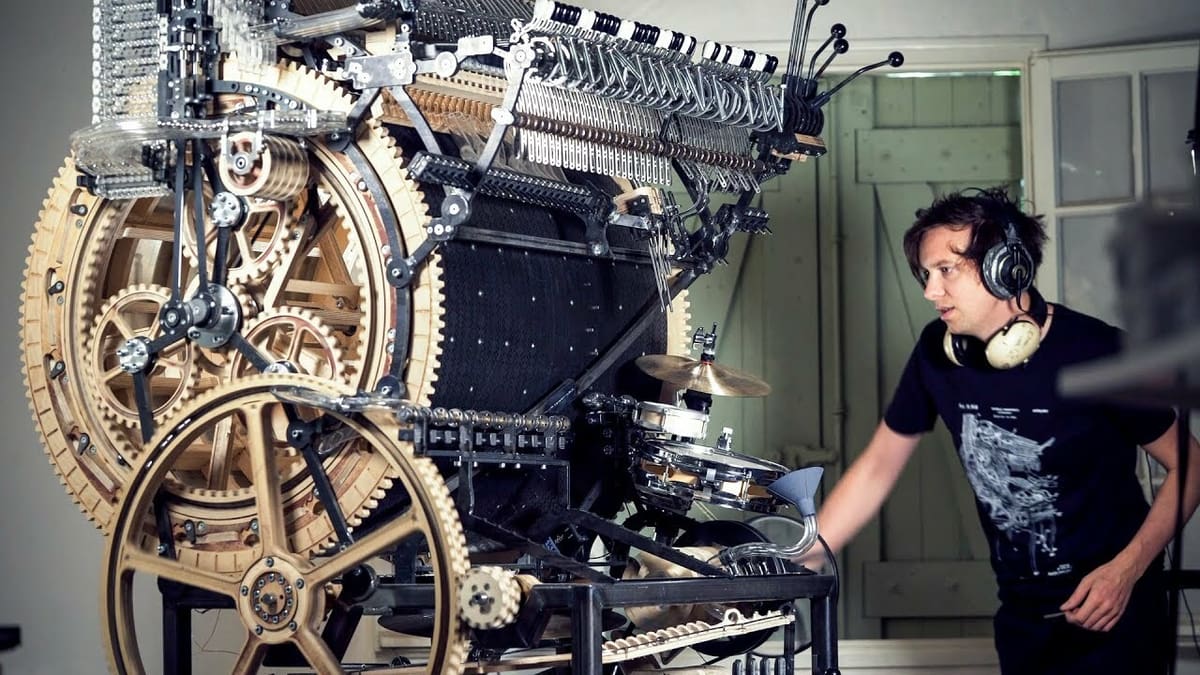 The second iteration of this incredible marble-powered music machine