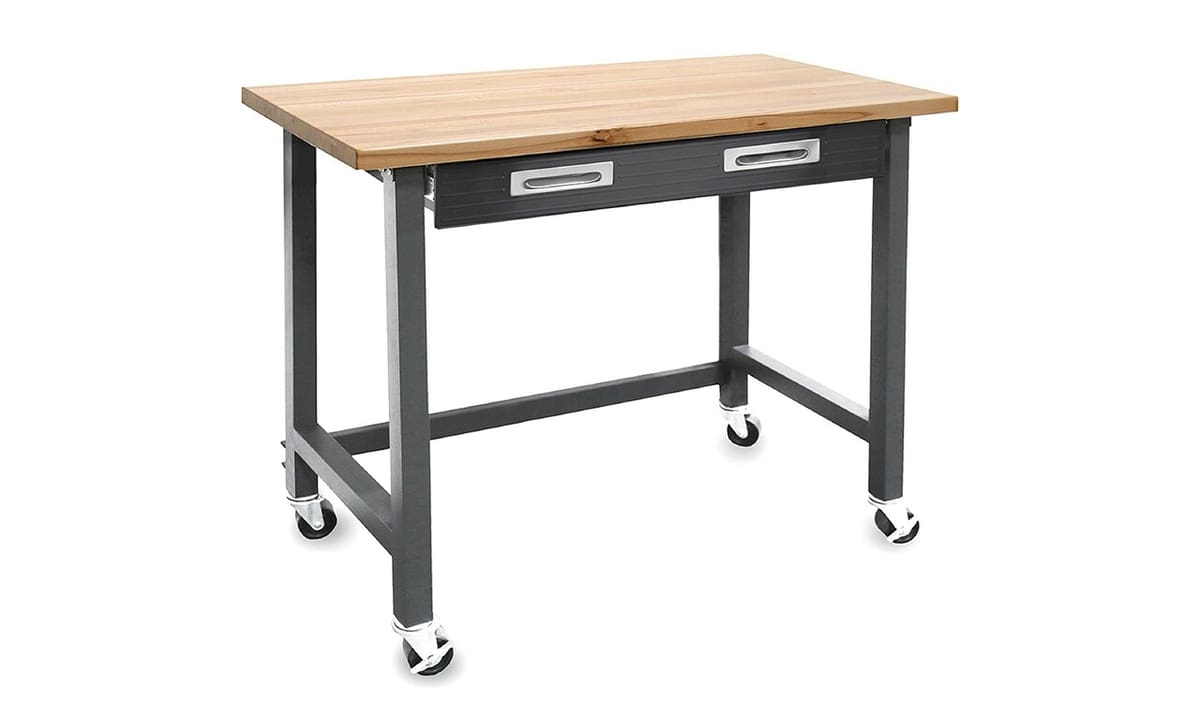Wheels, storage drawers and a sturdy wooden surface: What more could you want?