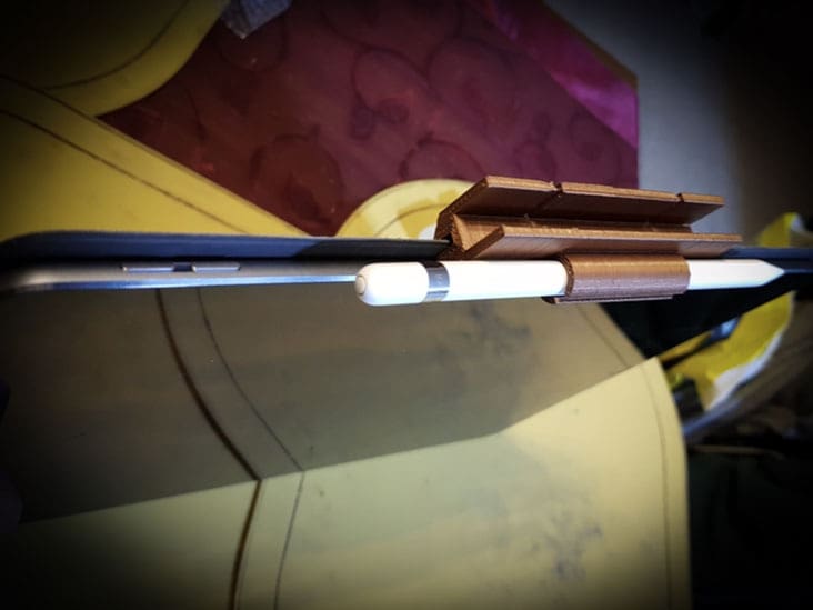 You can use the thin or thick side to attach it to your iPad
