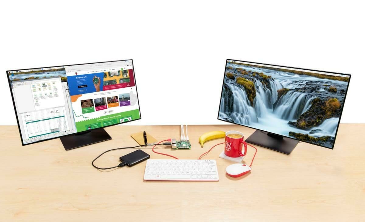 Raspberry Pi 4 has dual HDMI inputs that allow you to stream at 4K resolutions