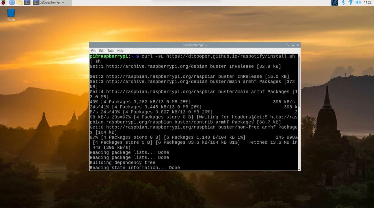 Installing Raspotify is easy with a single command