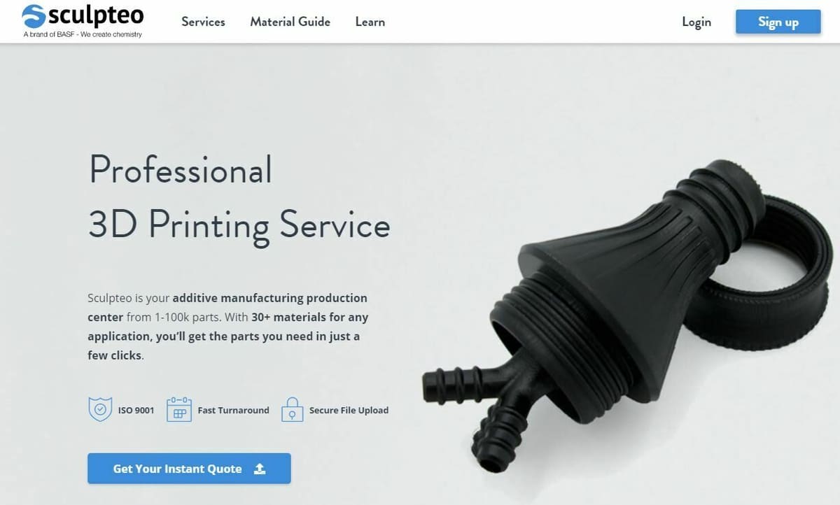 Sculpteo provides services in resin, SLS, and even metal printing!