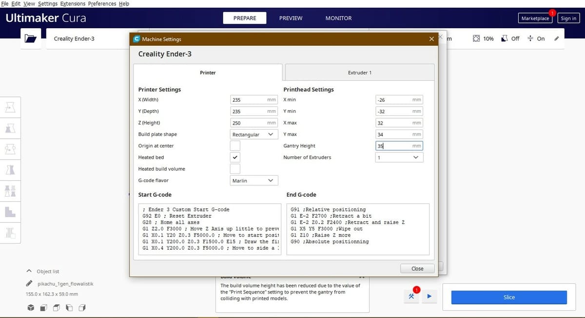 Setting the machine parameters correctly is crucial for getting the best 3D prints.