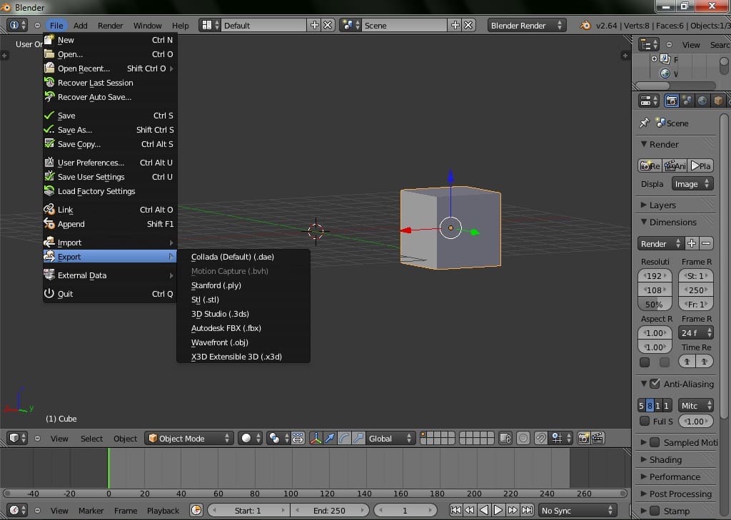 Exporting is a straightforward process