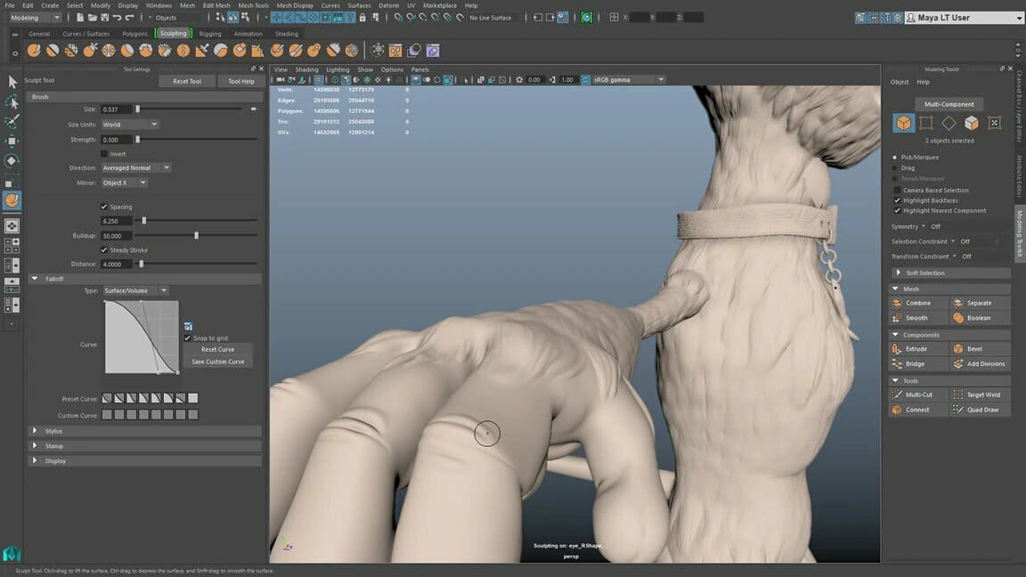 Sculpt and animate using Maya