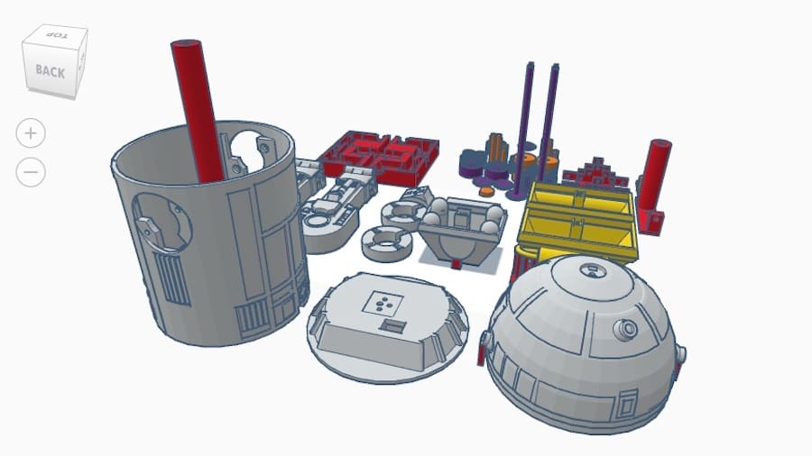 This Arduino powered R2D2 was designed in Tinkercad, 3D printed and them fitted with electronics for some tricks