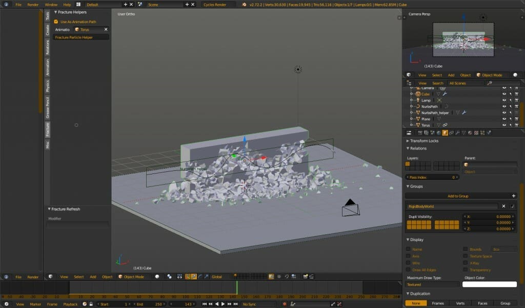 Fracture Modifier offers a variety of settings which can be set up