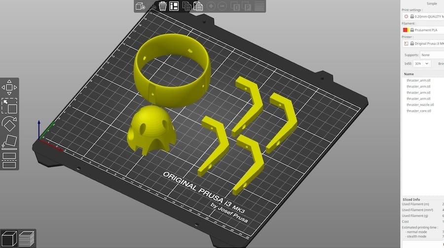 STL is the standard format used by 3D slicing software, while OBJ is also very well supported