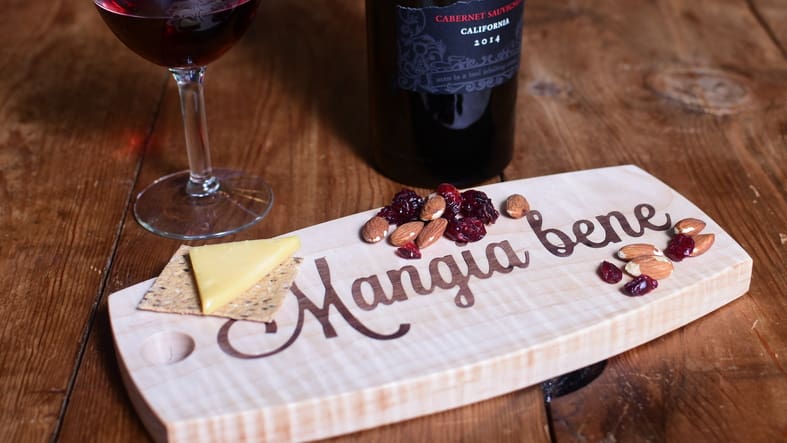 A cutting board template for Easel