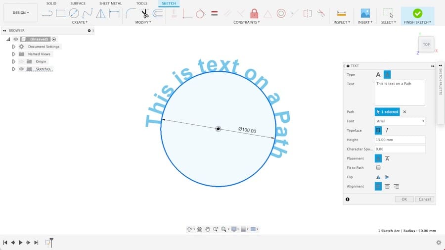 Text on a path uses a preexisting line, curve, or path as an alignment reference